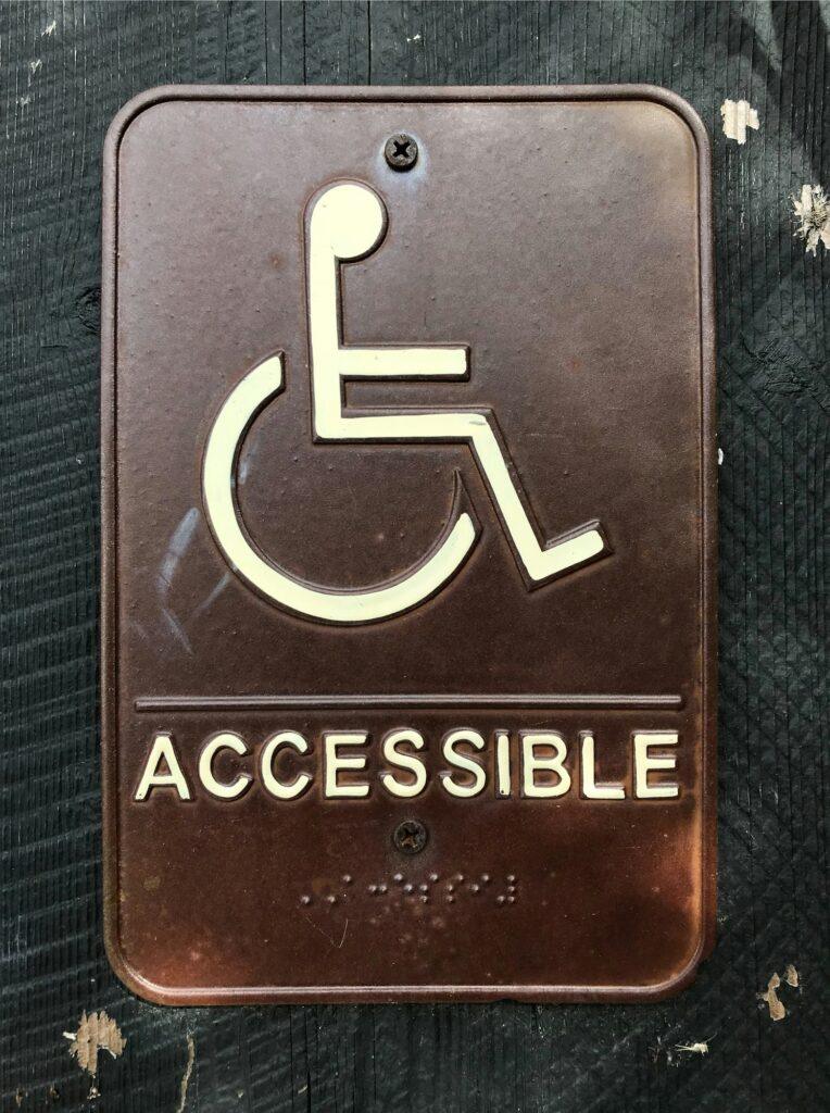 Wheelchair and handicapped sign for equality